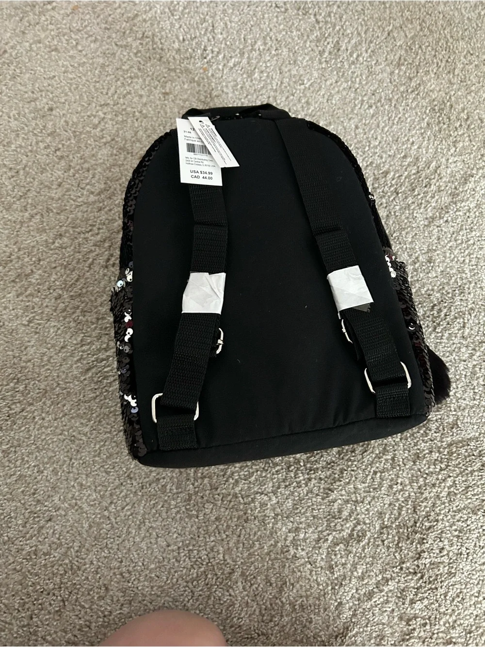 Claire’s Black Cat Backpack NWT